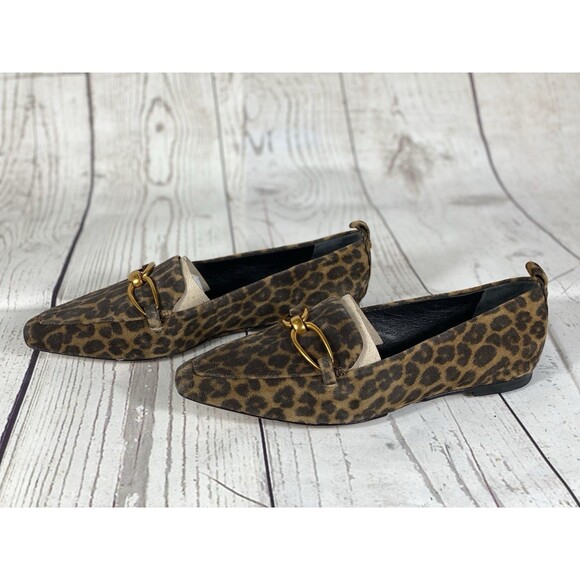 New Veronica Beard Champlain Chain Leopard Loafer Women's 6.5 - Picture 4 of 7